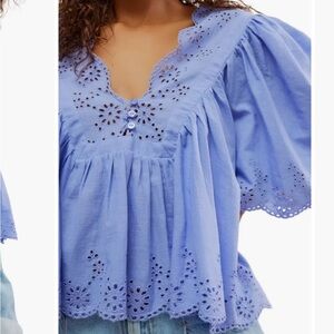 Free People Costa Eyelet Top NWT